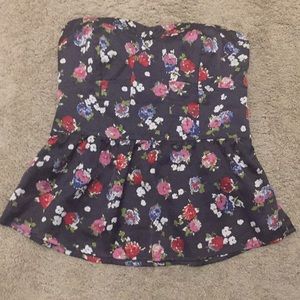 Floral Strapless Top by American Eagle, Small